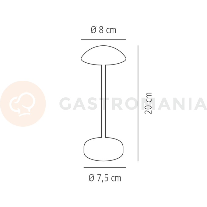 Stolní lampa 80x200 mm, měď | APS, Alva