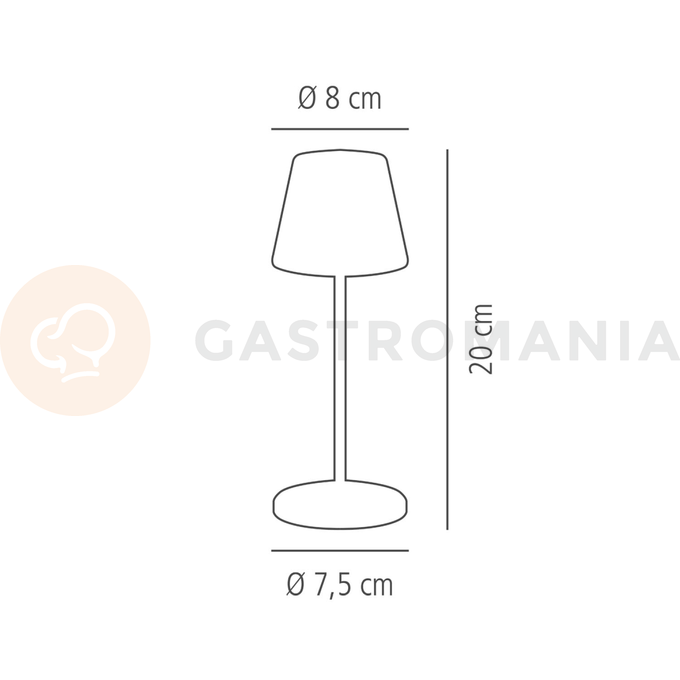 Stolní lampa 80x200 mm, černá | APS, Merle Micro