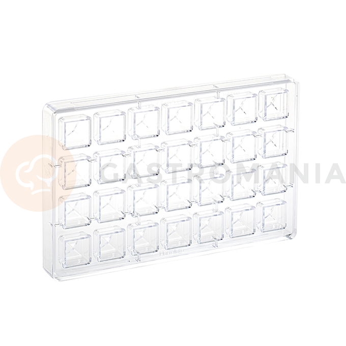 Polykarbonátová forma na pralinky, 275x175 mm | MARTELLATO, Quadrato