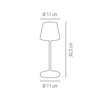 Stolní lampa 110x305 mm, měď | APS, Merle