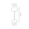 Stolní lampa 110x300 mm, zlatá | APS, Josef