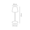 Stolní lampa 80x200 mm, černá | APS, Merle Micro