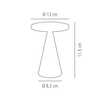 Stolní lampa 130x115 mm, bílá | APS, Cone Mini