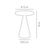 Stolní lampa 130x180 mm, černá | APS, Cone