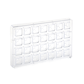 Polykarbonátová forma na pralinky, 275x175 mm | MARTELLATO, Quadrato