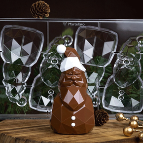 Polykarbonátová forma na pralinky, 275x175 mm | MARTELLATO, Diamond Santa