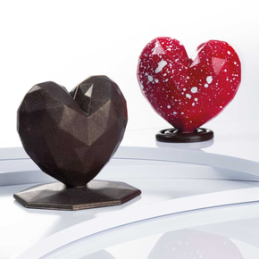 Polykarbonátová forma na pralinky, 275x175 mm | MARTELLATO, Diamond Heart