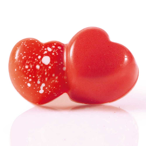 Polykarbonátová forma na pralinky, 275x175 mm | MARTELLATO, Double Hearts