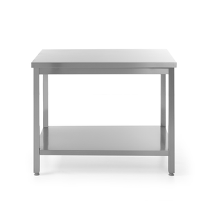 Stół roboczy centralny z półką - skręcany 1400x600x850 mm | HENDI, Bistro Line