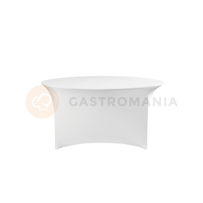 Kulatý ubrus na cateringový stůl, bílý, průměr: 180x76 cm  | HENDI, Symposium