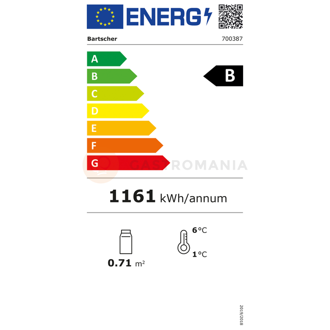 Chladicí vitrína 75 l, černá | BARTSCHER, Mini 75L2T