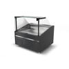 Chladící pult bez agregátu, s tvrzeným rovným sklem a horní deskou z nerezové oceli 1340x1170x1330 mm | RAPA, GT remote