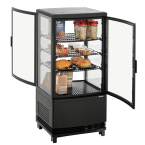 Chladicí vitrína 75 l, černá | BARTSCHER, Mini 75L2T