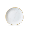 Bílý mělký talíř Trace, ručně zdobený 18,6 cm | CHURCHILL, Stonecast Barley White