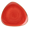 Czerwony trójkątny talerz, ręcznie zdobiony 22,9 cm | CHURCHILL, Stonecast Berry Red