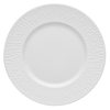 Mělký talíř z bílého porcelánu, dekorativní okraj 28,5 cm | DEGRENNE, Boreal Satin