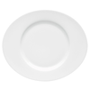 Oválný mělký talíř z bílého porcelánu, 24 cm x 20,05 cm | DEGRENNE, Boreal