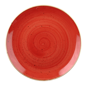 Hluboký talíř červený, ručně zdobený 1130 ml | CHURCHILL, Stonecast Berry Red