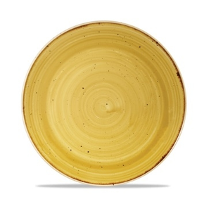Mělký talíř hořčicový, ručně zdobený 21,7 cm | CHURCHILL, Stonecast Mustard Seed Yellow
