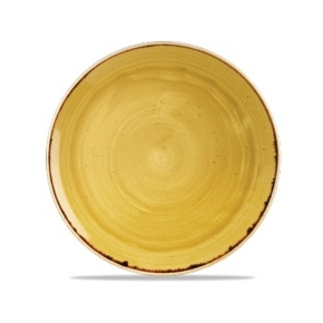 Mělký talíř hořčicový, ručně zdobený 28,8 cm | CHURCHILL, Stonecast Mustard Seed Yellow