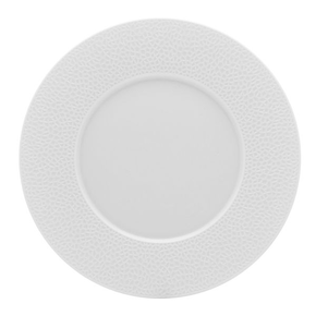 Mělký talíř z bílého porcelánu, dekorativní okraj 24 cm | DEGRENNE, Collection L Fragment