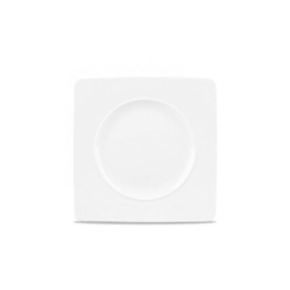 Mělký talíř z porcelánu, velmi široký, hranatý okraj 21 x 21 cm | ALCHEMY, Ambience