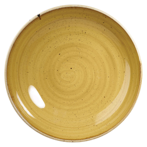 Musztardowy talerz płaski, ręcznie zdobiony 16,5 cm | CHURCHILL, Stonecast Mustard Seed Yellow
