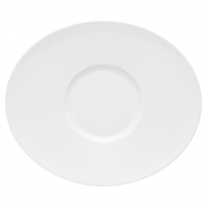 Oválný talíř s širokým okrajem 30 x 26 cm | DEGRENNE, Boreal