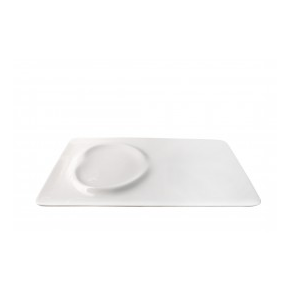 Porcelánový prezentační talíř, matný 20 x 31 cm | PORDAMSA, 286640