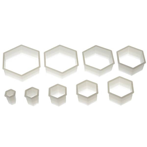 Sada nylonových vykrajovátek - hexagon hladký 9 ks | SILIKOMART, Nylon Cutter 06