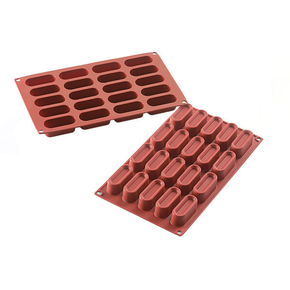 Silikonová forma SF179 MINI DESSERT OVAL, oválné tvary 60x24,5x23 mm, 20 ks | SILIKOMART, Ellipse