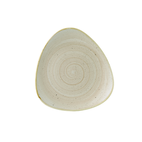 Talíř ve tvaru trojúhelníku, béžový, ručně zdobený 22,9 cm | CHURCHILL, Stonecast Nutmeg Cream