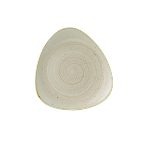 Talíř ve tvaru trojúhelníku, béžový, ručně zdobený 31,1 cm | CHURCHILL, Stonecast Nutmeg Cream
