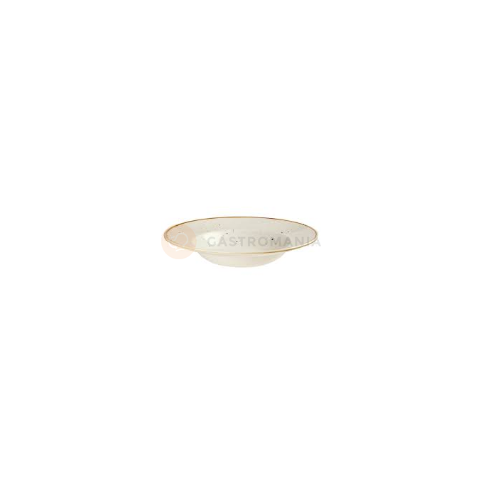 Biały talerz głęboki z szerokim rantem 24 cm | CHURCHILL, Stonecast Barley White
