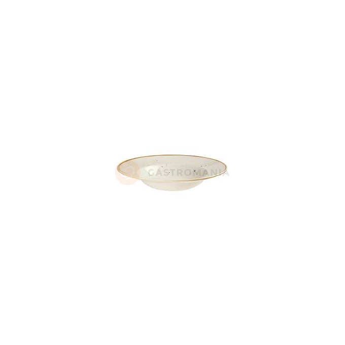 Bílý hluboký talíř s širokým okrajem 24 cm | CHURCHILL, Stonecast Barley White