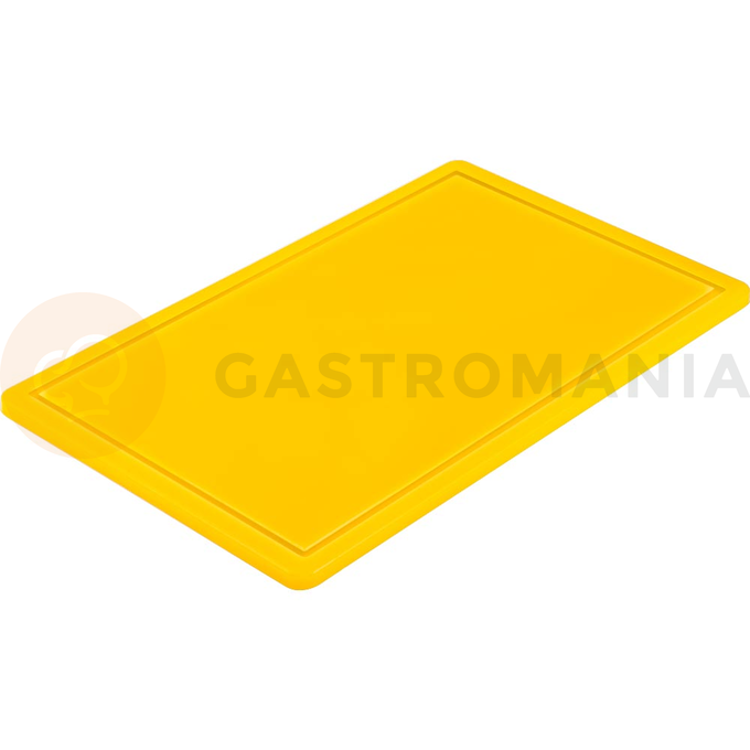 Deska ke krájení s výřezem ze žlutého polypropylenu 53x32,5x1,5 cm |  STALGAST, 341533