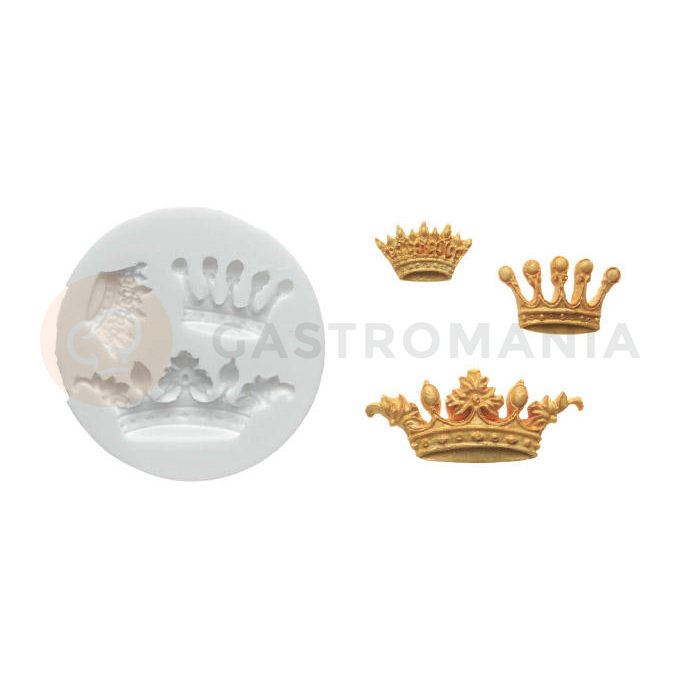 Forma na cukrovou hmotu SLK 281 - 3 koruny, 58x24 mm | SILIKOMART, Sugarflex Crowns