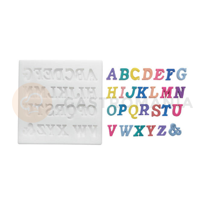 Forma na cukrovou hmotu SLK 328 - abeceda, 18x15 mm | SILIKOMART, Sugarflex Alphabet