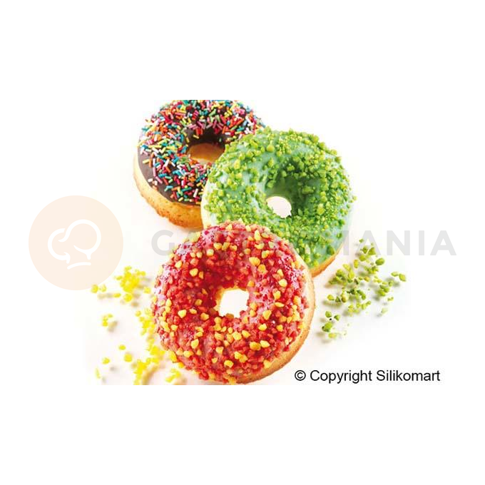 Forma na moučníky a dezerty 6 x donut 75 mm | SILIKOMART, Donuts