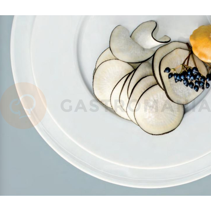 Hluboký talíř z bílého porcelánu, hladký okraj 28 cm | DEGRENNE, Collection L