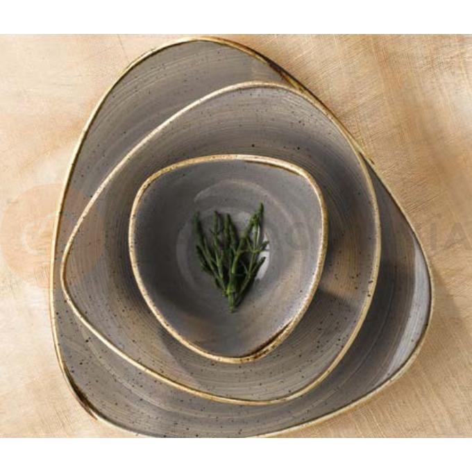 Mělký talíř šedý Organic, ručně zdobený 28,6 cm | CHURCHILL, Stonecast Peppercorn Grey
