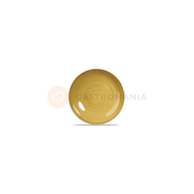 Musztardowa salaterka trójkąta, ręcznie zdobiona 18,5 cm | CHURCHILL, Stonecast Mustard Seed Yellow