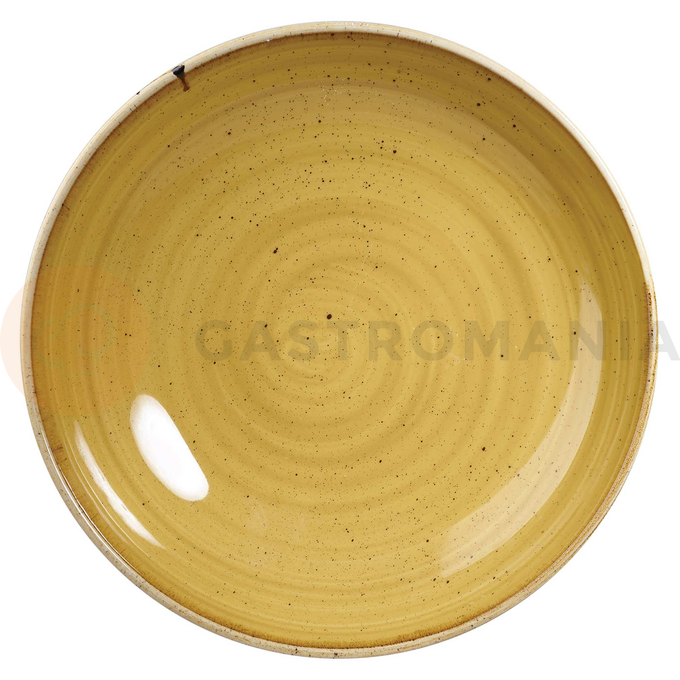 Musztardowy talerz płaski, ręcznie zdobiony 16,5 cm | CHURCHILL, Stonecast Mustard Seed Yellow