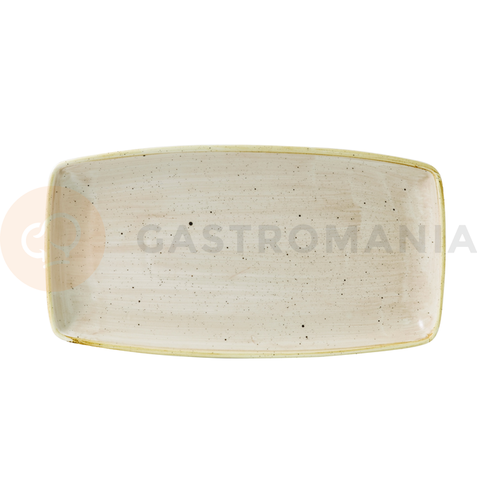 Obdélníkový servírovací talíř, béžový, ručně zdobený 29,5 x 15 cm | CHURCHILL, Stonecast Nutmeg Cream