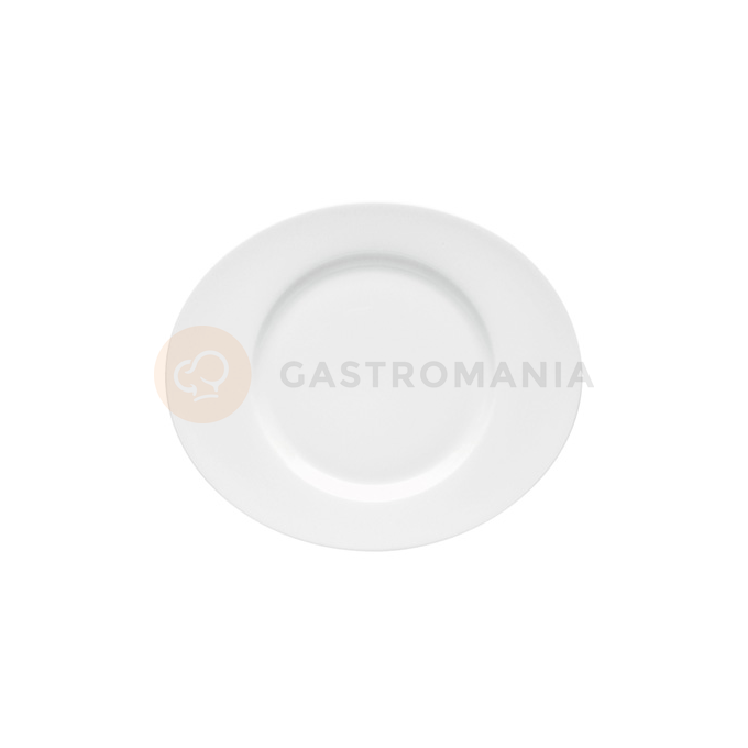 Oválný prezentační talíř z bílého porcelánu, hladký okraj 34,5 cm x 29 cm | DEGRENNE, Boreal