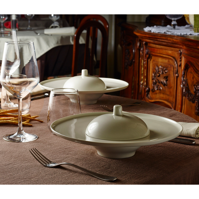 Porcelánový poklop k talíři gourmet 22 cm | ARIANE, Privilage