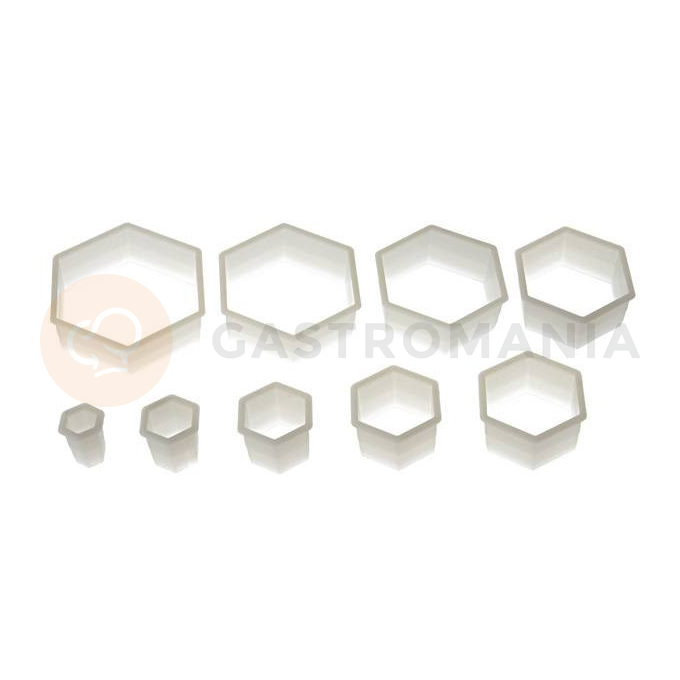 Sada nylonových vykrajovátek - hexagon hladký 9 ks | SILIKOMART, Nylon Cutter 06