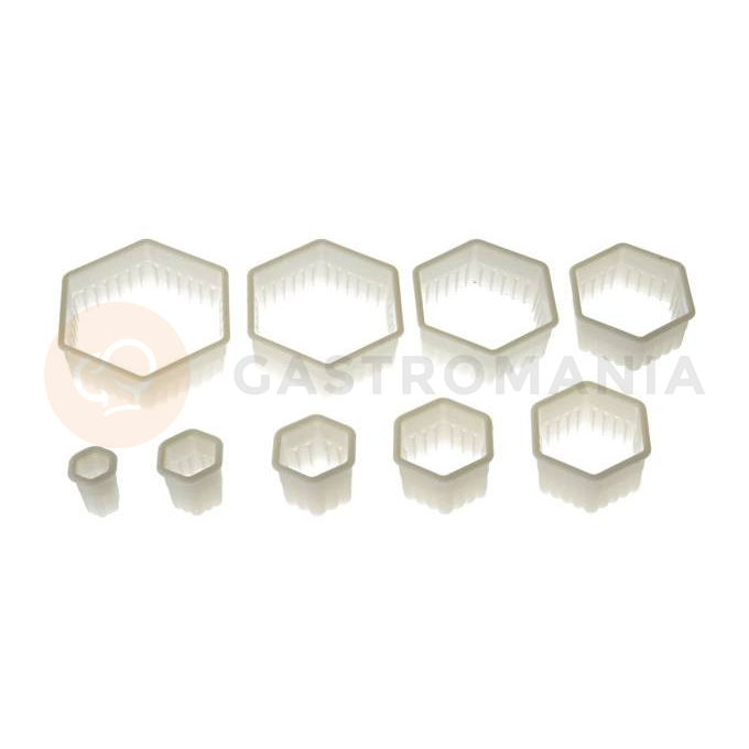 Sada nylonových vykrajovátek - hexagon vlnitý 9 ks | SILIKOMART, Nylon Cutter 05