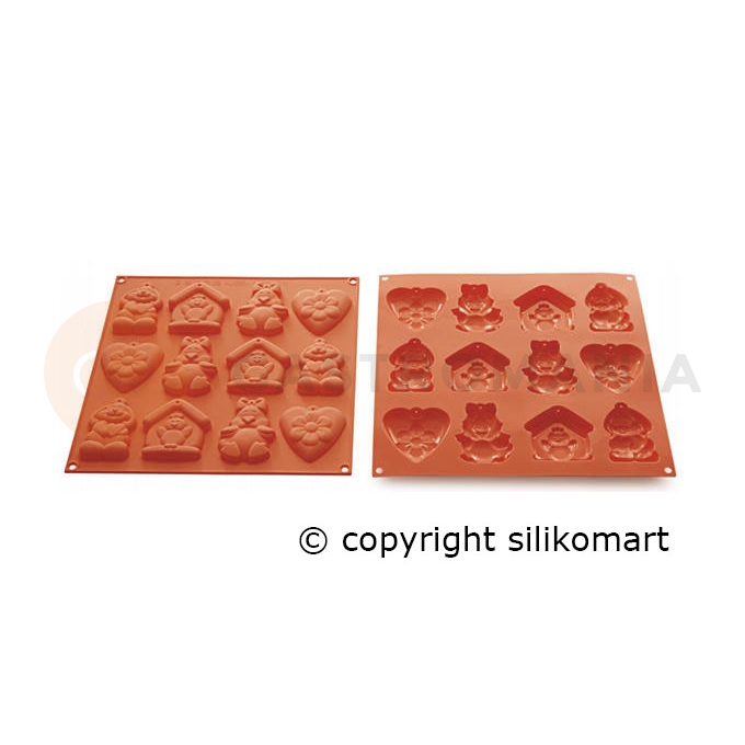 Silikonová forma na 12 sušenek ve třech různých tvarech HSH07 | SILIKOMART, My Lovely Cookies