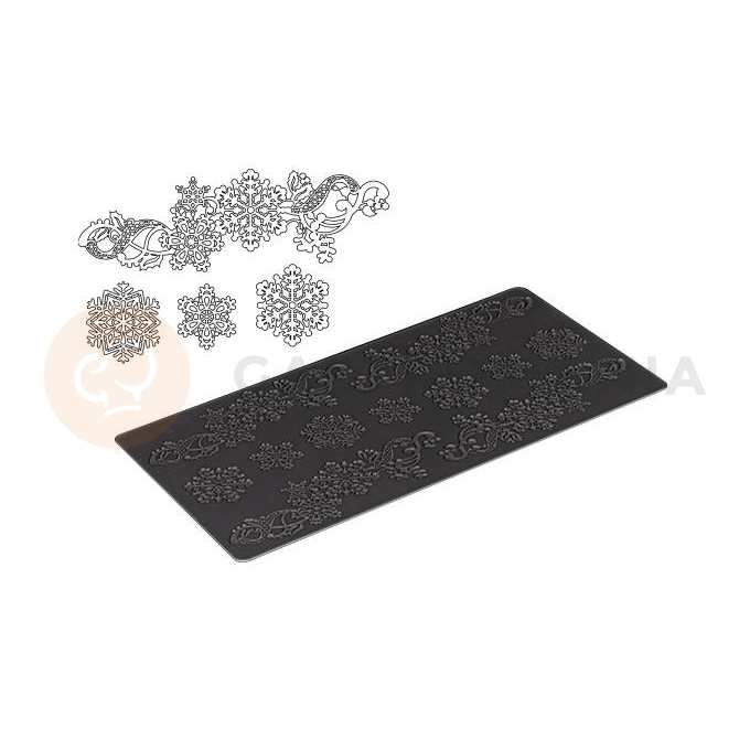 Silikonová podložka na krajkové ozdoby a dekorace TRD18 SNOWFLAKES | SILIKOMART, Tricot Decor